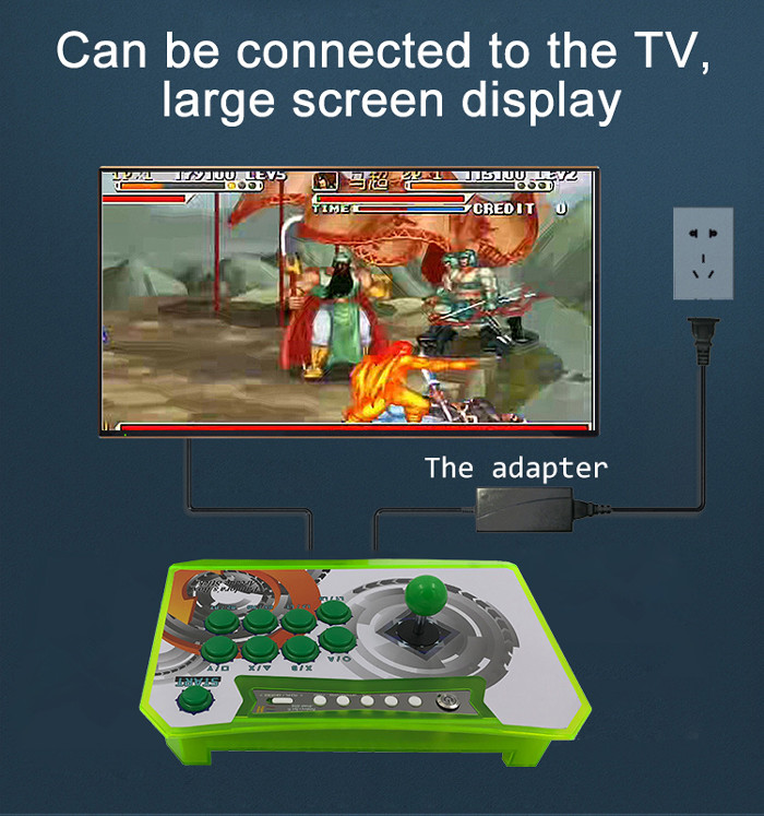 Pandora's Box Green Plastic Wireless Arcade Game Console