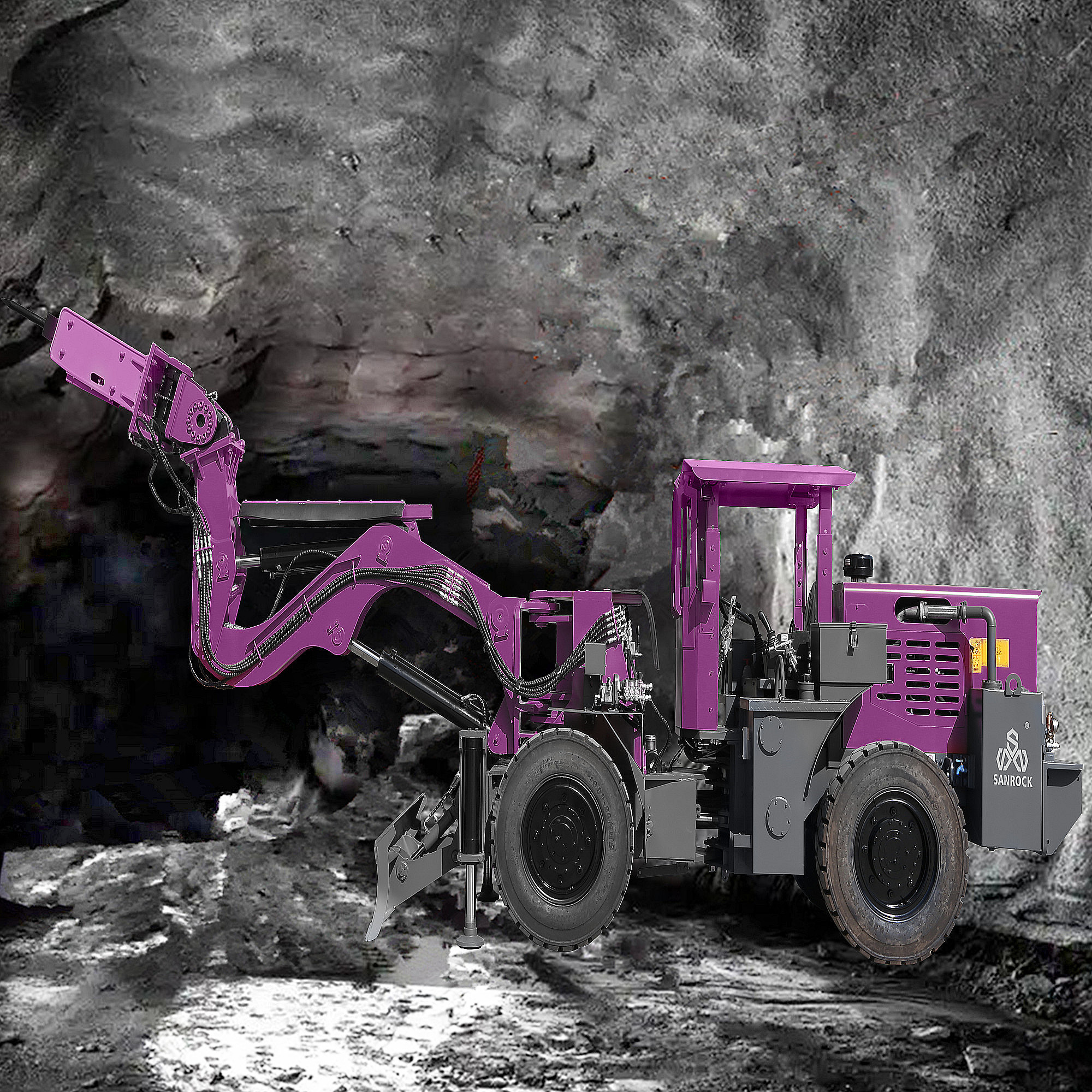 Hydraulic Scaling Rig Underground Tunneling Scaler Breaker Mining Drilling Equipment