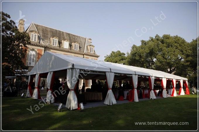 Out side 4M Width French Style High Peak Frame Tent Transparent PVC Windows