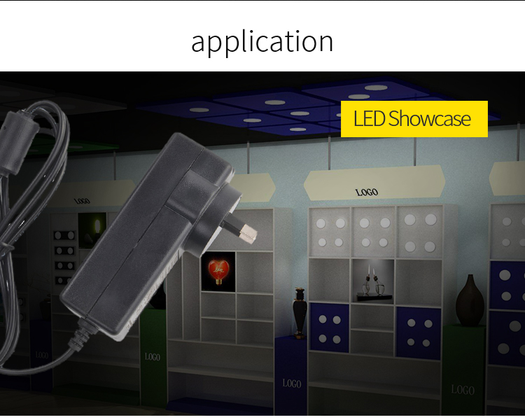 US EU AC Wall Mount Ac Dc Power Adapters With Impact Resistant Polycarbonate Enclosure