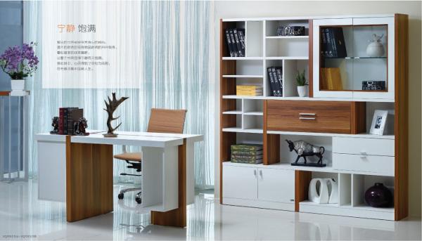 Simple Full Bedroom Furniture Sets / Melamine Bookcase With Multi - Fuction