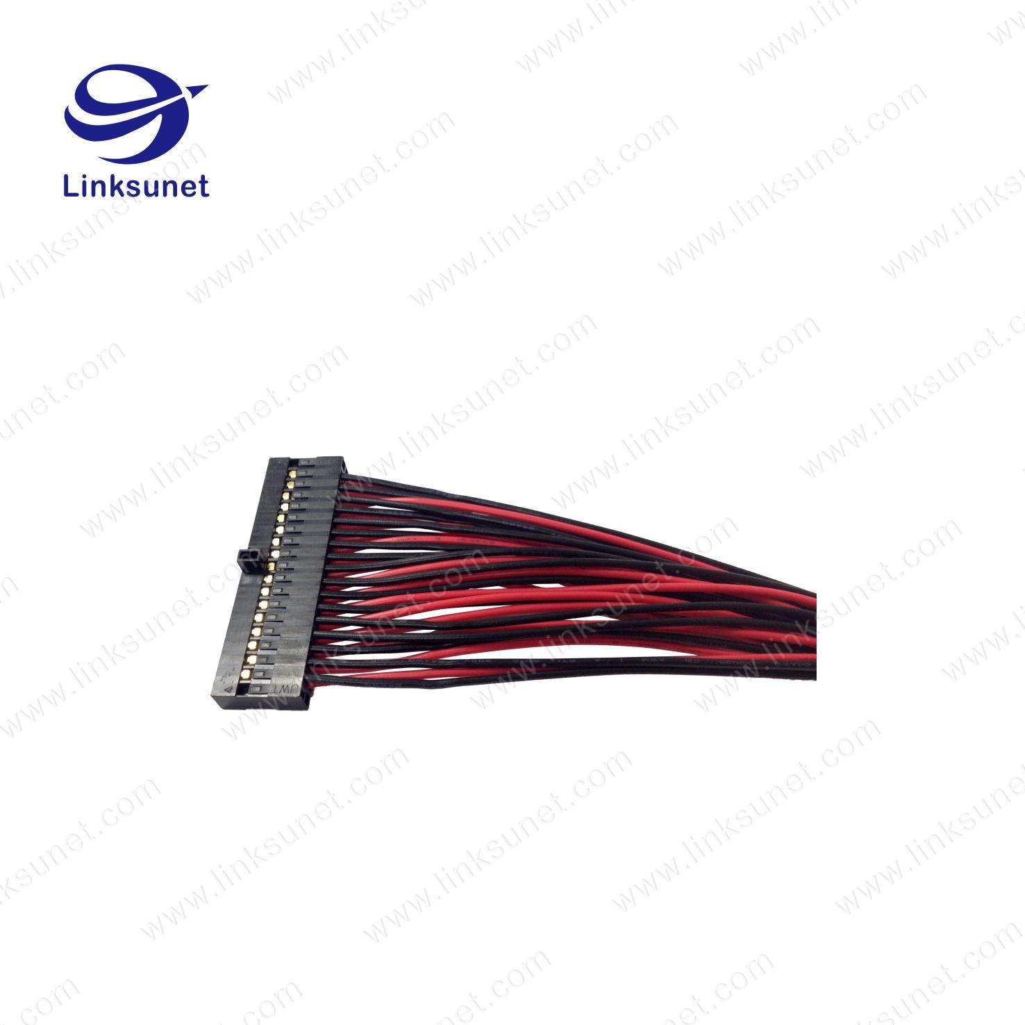 2.54mm Pich 22awg Automotive Wiring Harness Ptfe Wire Material With 2 * 22 Pin