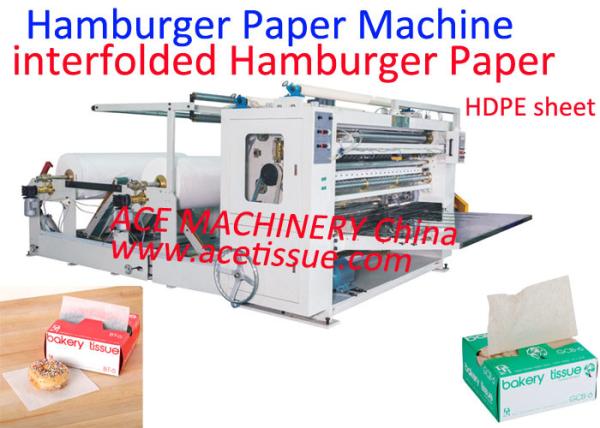 Hamburger Patty Paper Interfolder Machine For Sandwich Butter Wrap Wax Deli