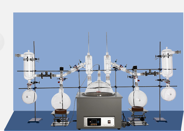 Short Path Distillation Equipment 20L High Borosilicate Glass Corrosion Resistance