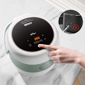 Mini Rice Cooker 2.5 Cups Uncooked, Healthy Ceramic Coating Portable Rice Cooker, 1.2L Travel Rice Cooker Small