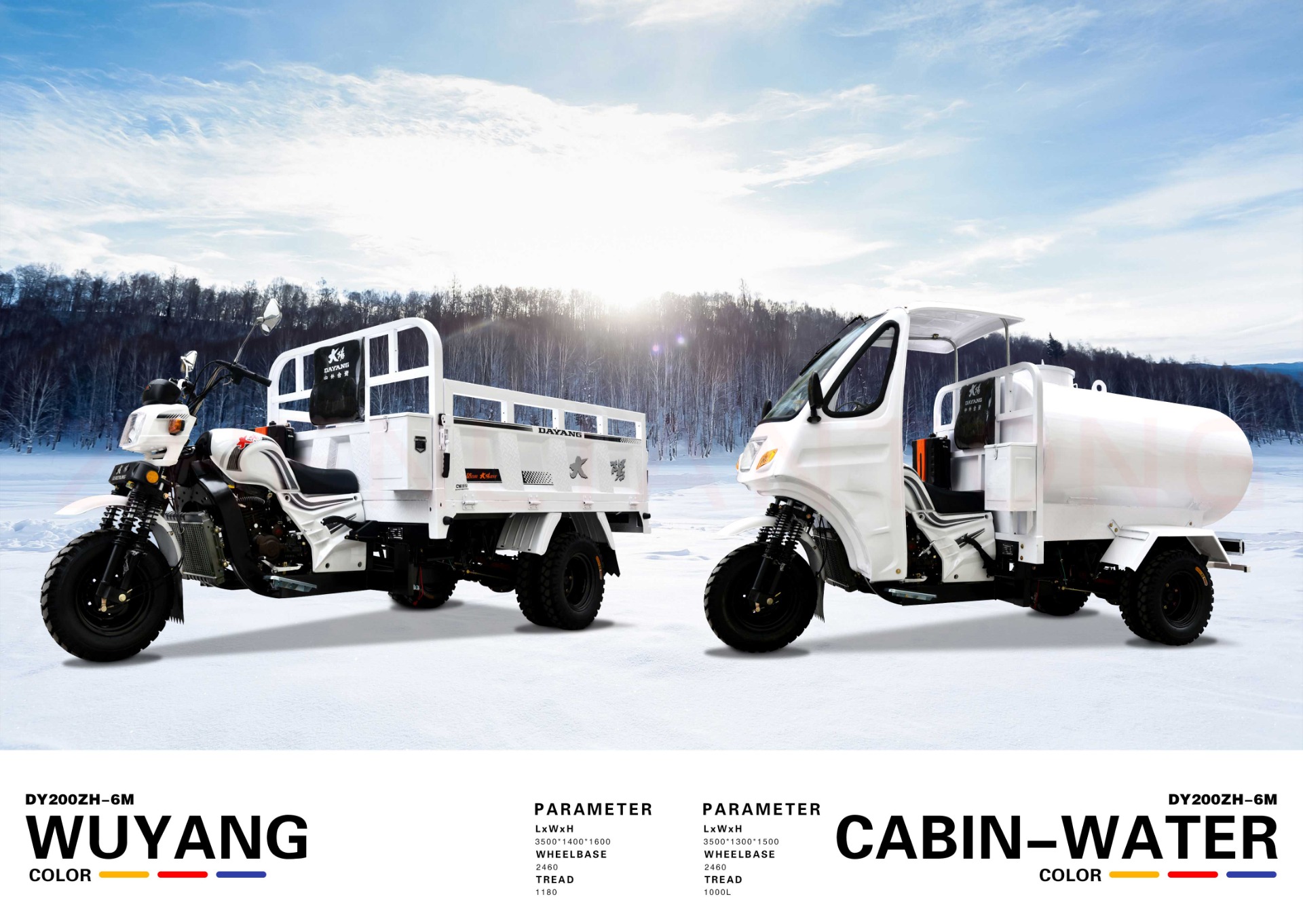 DAYANG Classic Light Loading Truck Cargo Motorcycle 110CC/150CC/175CC Engine Motorized 151-200cc