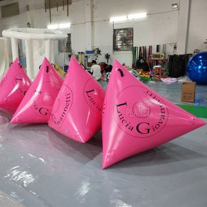 Custom Logo Triathlon Floating Inflatable Swim Buoy Inflatable Triangle Water