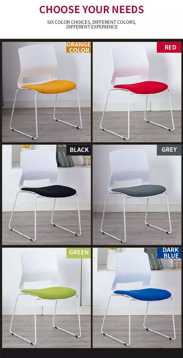 Outdoor Chairs Pp Back Metal Frame Stackable Leisure Dining Chair