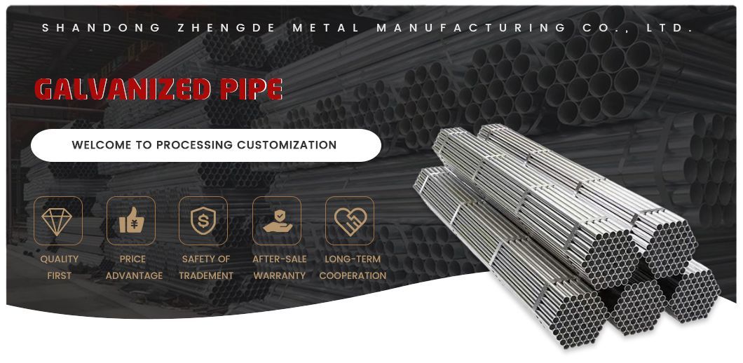 ASTM A53 150mm Diameter Dx51d Z275 Z100 Z80 Round Steel Pipe Galvanized Steel Pipe