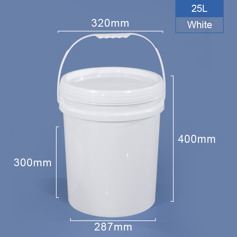 liquid fertilizer PP Round Plastic Bucket With Lid Handle Printing with Heat Transfer