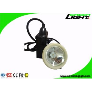 Rechargeable LED Miners Cap Lamp Automatic Power - Off With Black And White