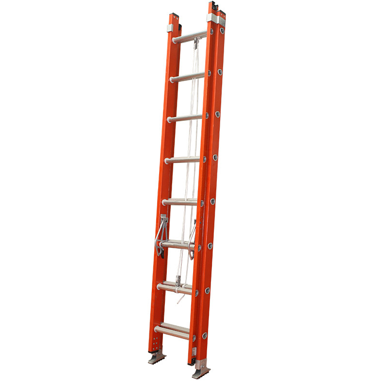 Lightweight 16 Tread Fiberglass Step Ladder OEM Accepted Corrosion Resistance