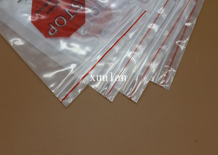 Flat Top Open PE Plastic Bags Offset Printing With 2 Or 3 Sealing Sides