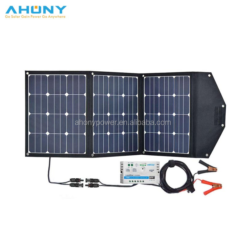 SUNPOWER 120 Watt Folding Solar Kit 50hz Solar Panel Bag For Camper RV Cabins