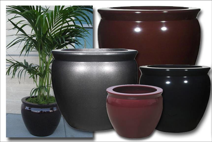 Fiberglass Plant Pot With Variety Of Sizes Fiberglass Flower Planters Matte Finished Customized