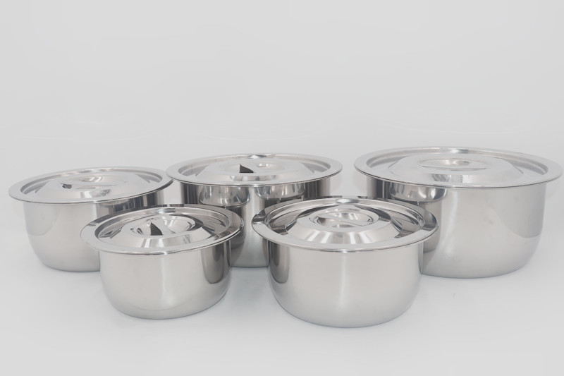 8pcs Travel Camping Outfit Cooking Sets Stainless Steel Stock Pot