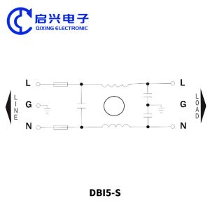 DBI5-S EMI Filter With Dual Fuse And Switch IEC Socket Power Filter