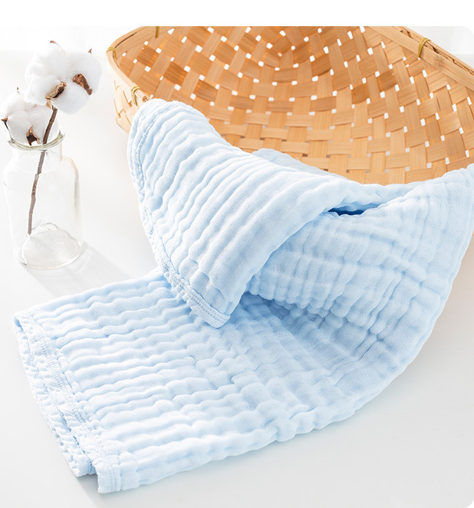 Multilayer Crepe Four Layer Striped Gauze Fabric Swaddle Blanket Nursing Cover