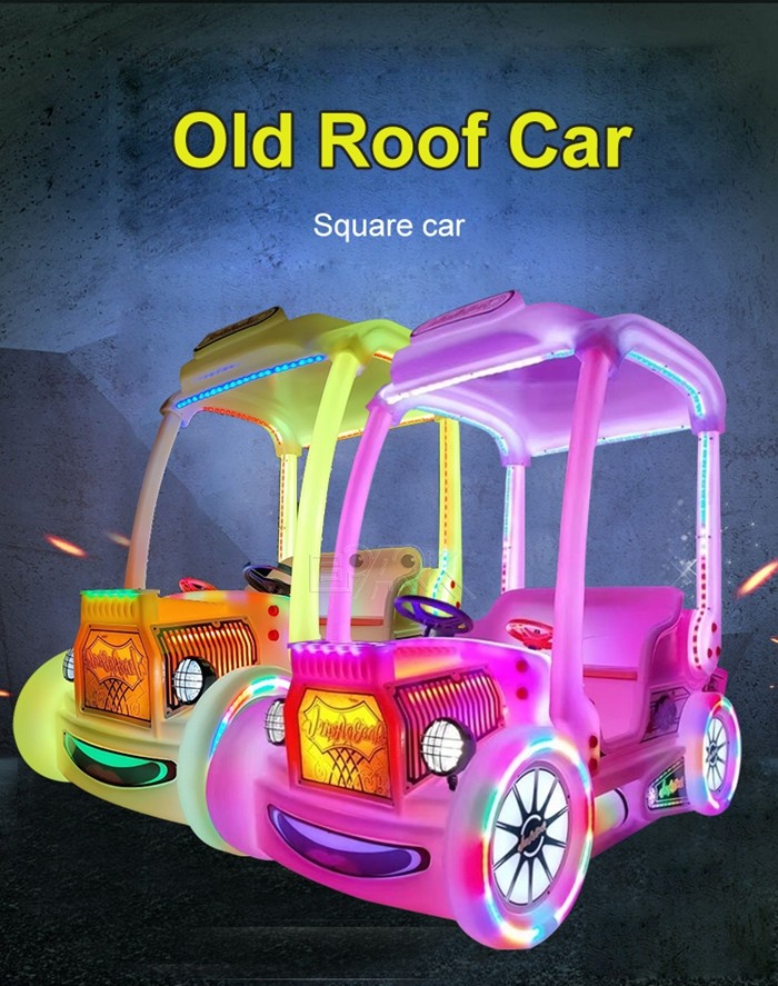 Electronic Old Roof Kids Bumper Car Riding Game Rain Proof