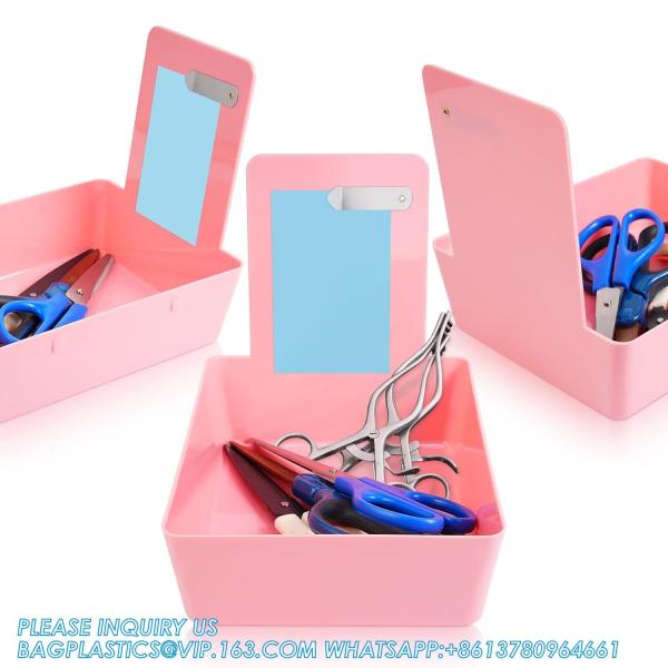 Dental Working Lab Pan, Dental Lab Work Case, Medium Plastic Pans With Stainless