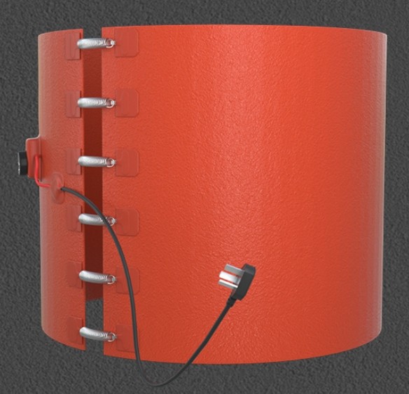 Orange Lithium Battery Heater Customized Oil Bucket Silicone Rubber Heating Pad