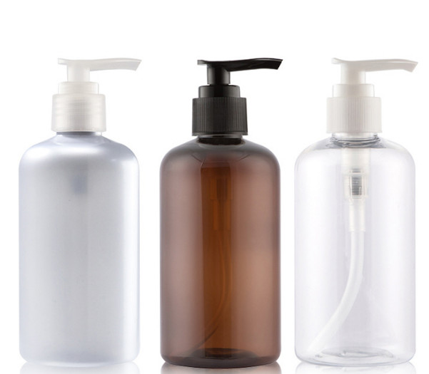 White Plastic Pump Lotion Bottles Cosmetic Packaging 8 Oz 250Ml 300Ml 500Ml