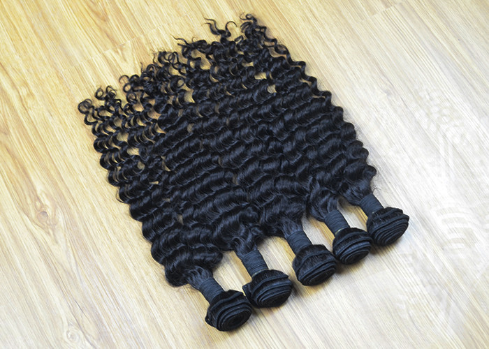 10'' - 30 '' 5A Virgin Malaysian Hair Deep Wave No Fizzle Tight And Neat Reinforce Weft