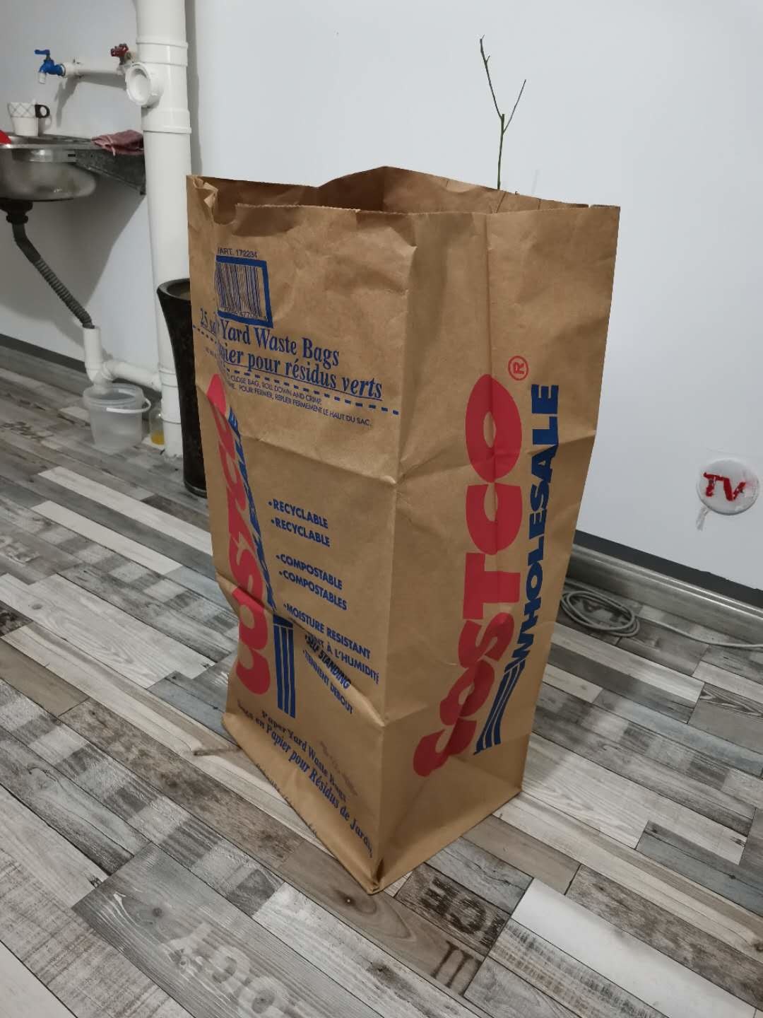 Waterproof 30 Gallons Extra Large Paper Lawn Bags Customized Solutions For Business
