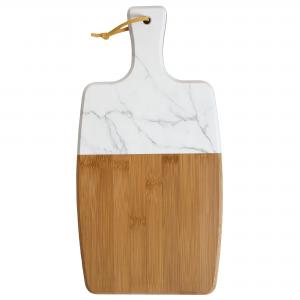  Kitchen wood Cutting board Marble Acacia wood splicing tray with handle Manufactures