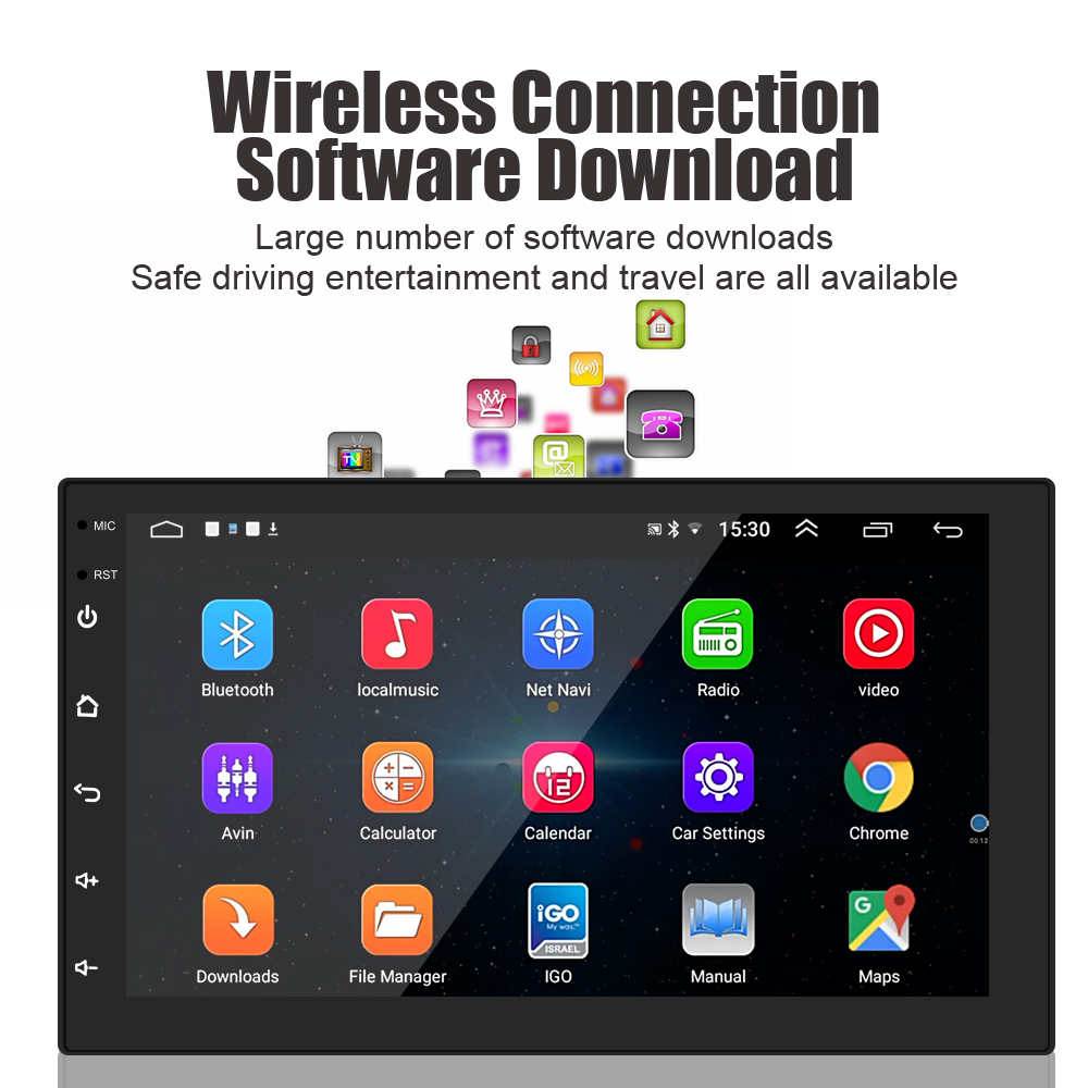 Universal 9/10.1 Inch CarPlay Android GPS Navigation Player for Double 2 Din Car Radio