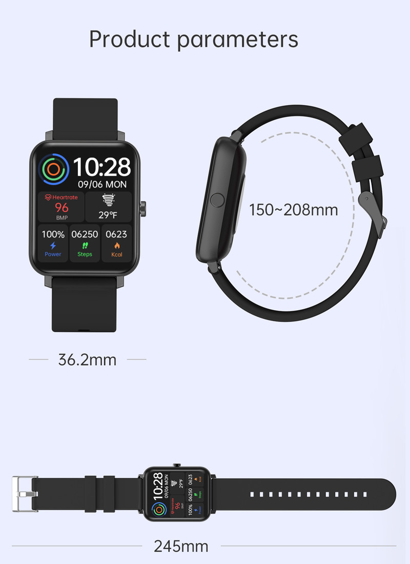 Real SpO2 Blood Message Reminder Sport Smartwatch Digital Smart Watch For Men