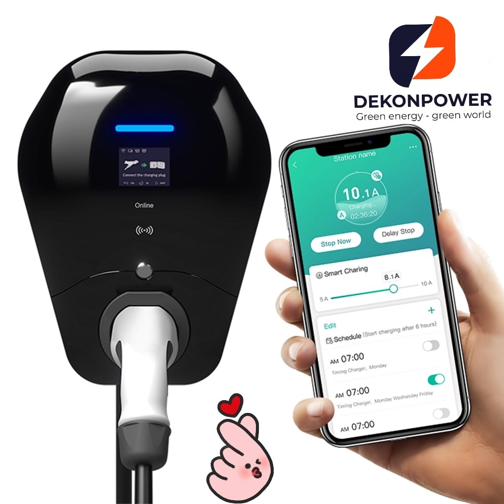 UL certified Smart Home EV Charger Level 2 OCPP 1.6J full function Type1 connector with 5 meters cable 32A output
