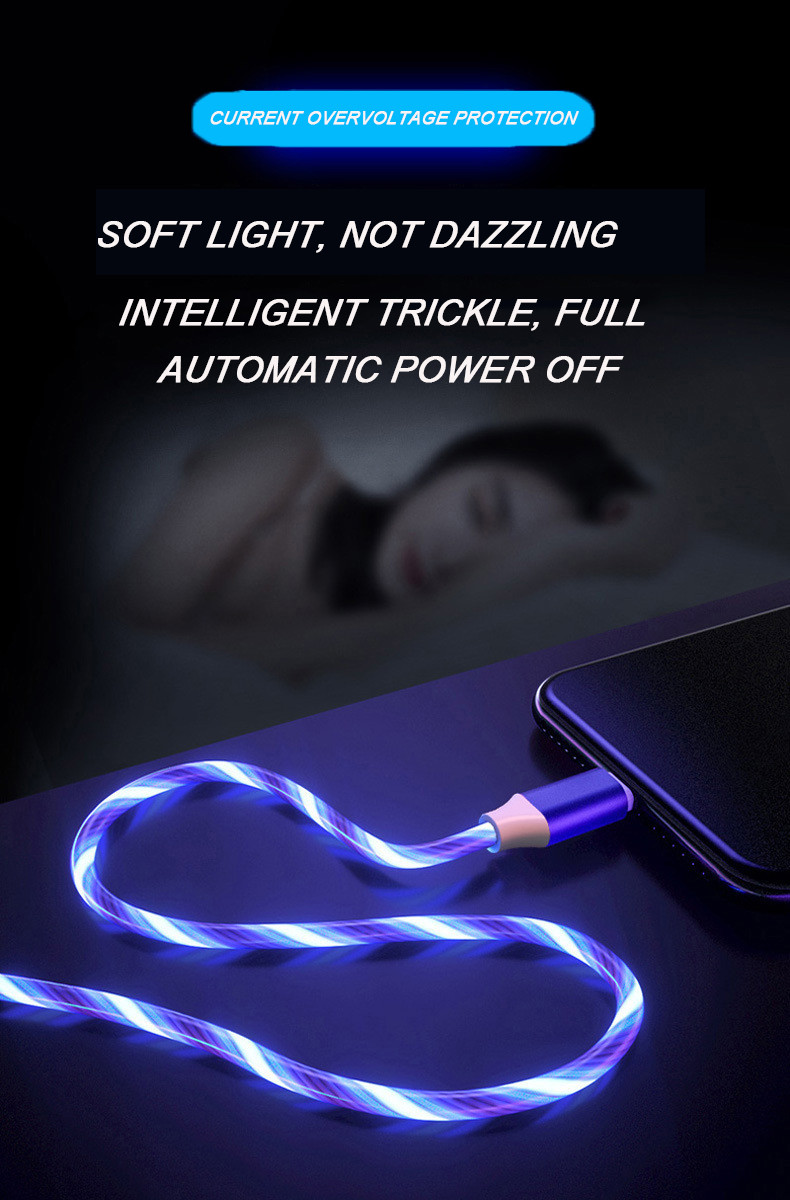 ROHS USB 2.0 Data Transfer Cable 1.2m Extension Cable LED Lightning