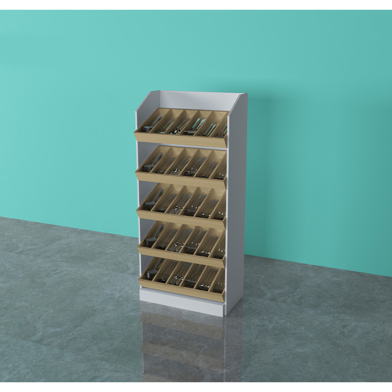 Powder Coating Miniso Display Rack For Gift Store Morden Style Steel Material