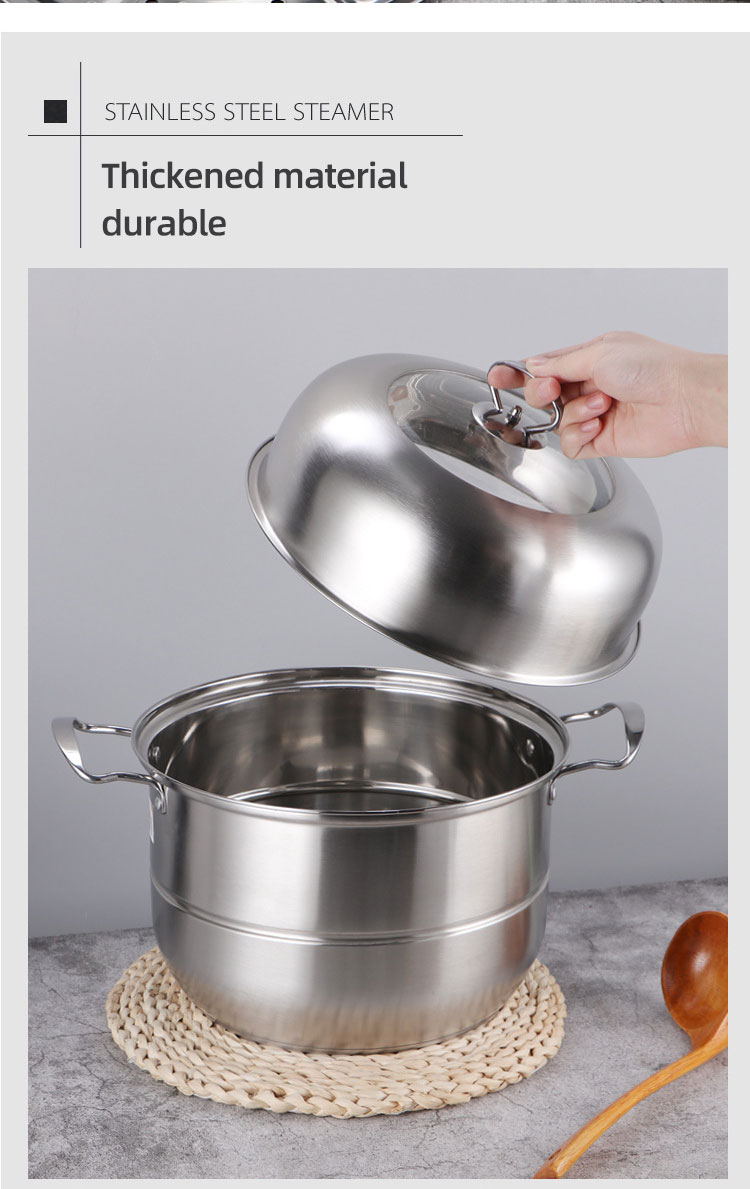 Multi-Layer 28cm Kitchen Pots Cookware Stainless Steel Cooking Pot 3 Layer Food Steamer Pot