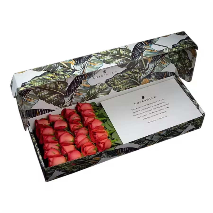 Customized Corrugated Flower Bouquet Shipping Box High Capacity With Morden Design