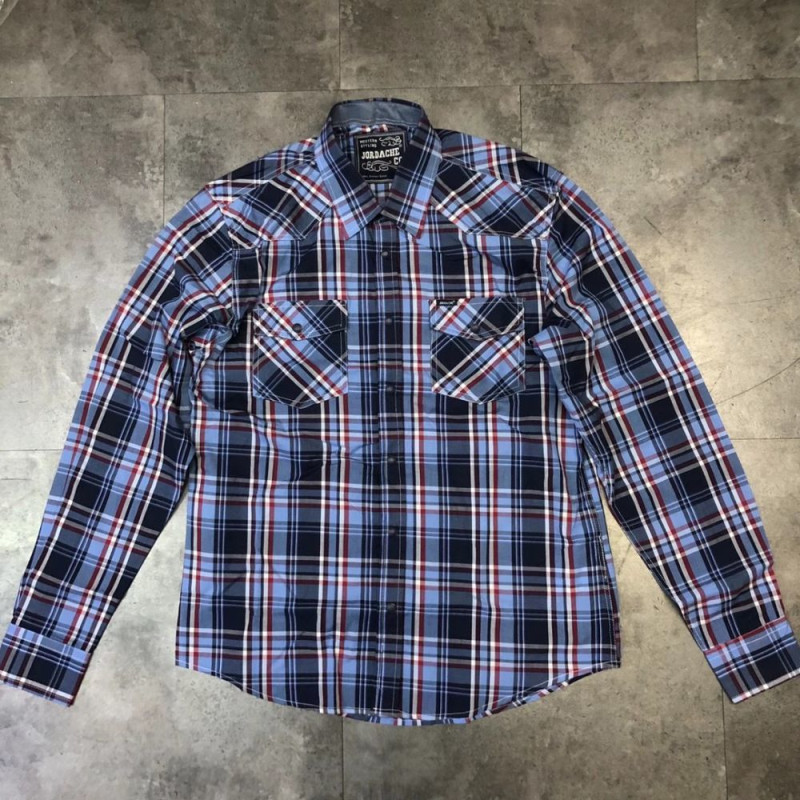 Men'S 8 Color Cotton Plaid Shirts