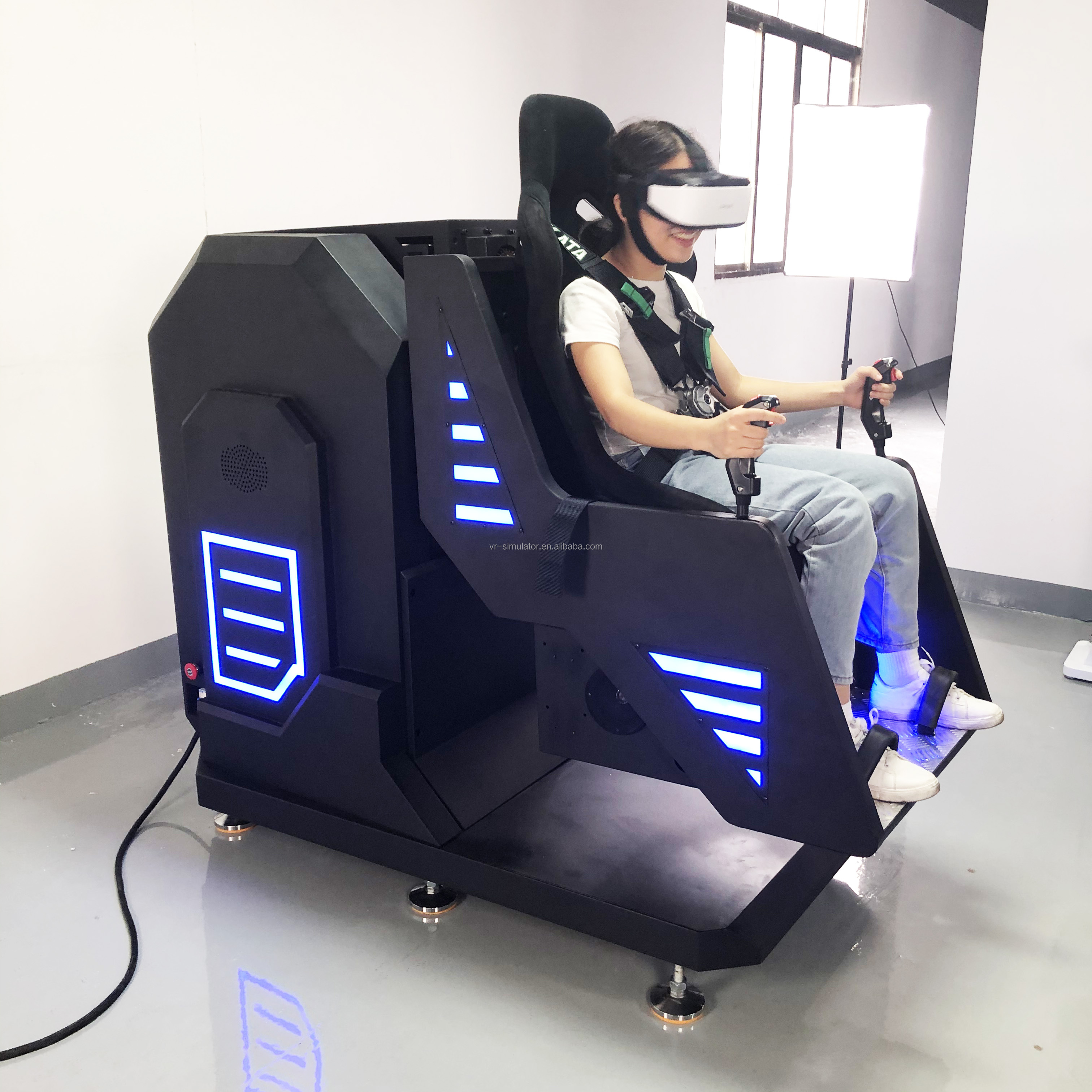 Small packing vr machine 9d virtual reality 360 degree vr roller coaster equipment for sale