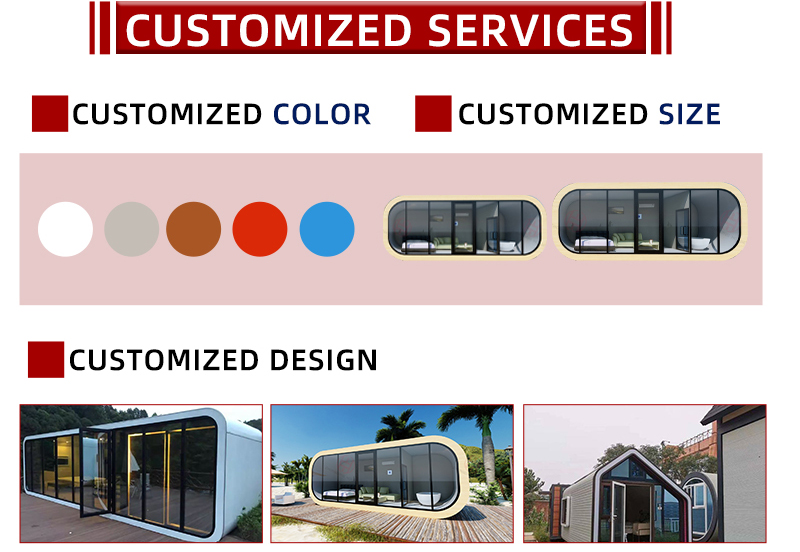 Outdoor Office Pod Prefab Container House With Modern Design Style