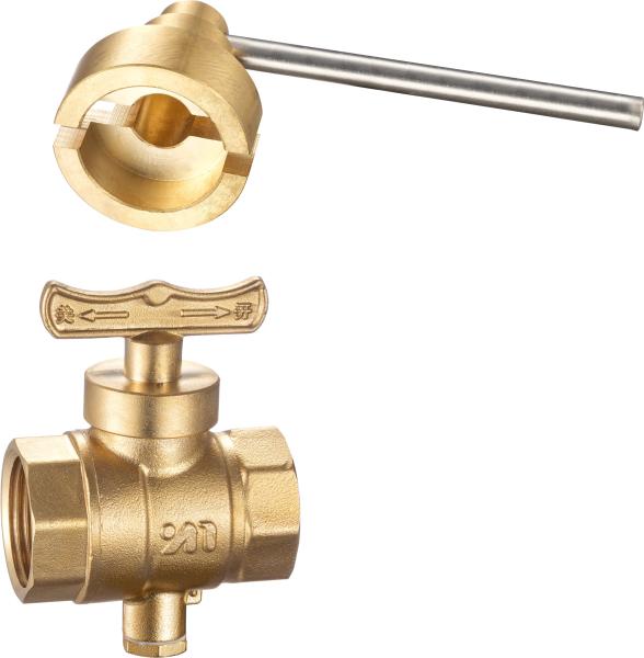 1502 Female x Female Butterfly Handle Magnetic Lockable Brass Ball Valve Sizes