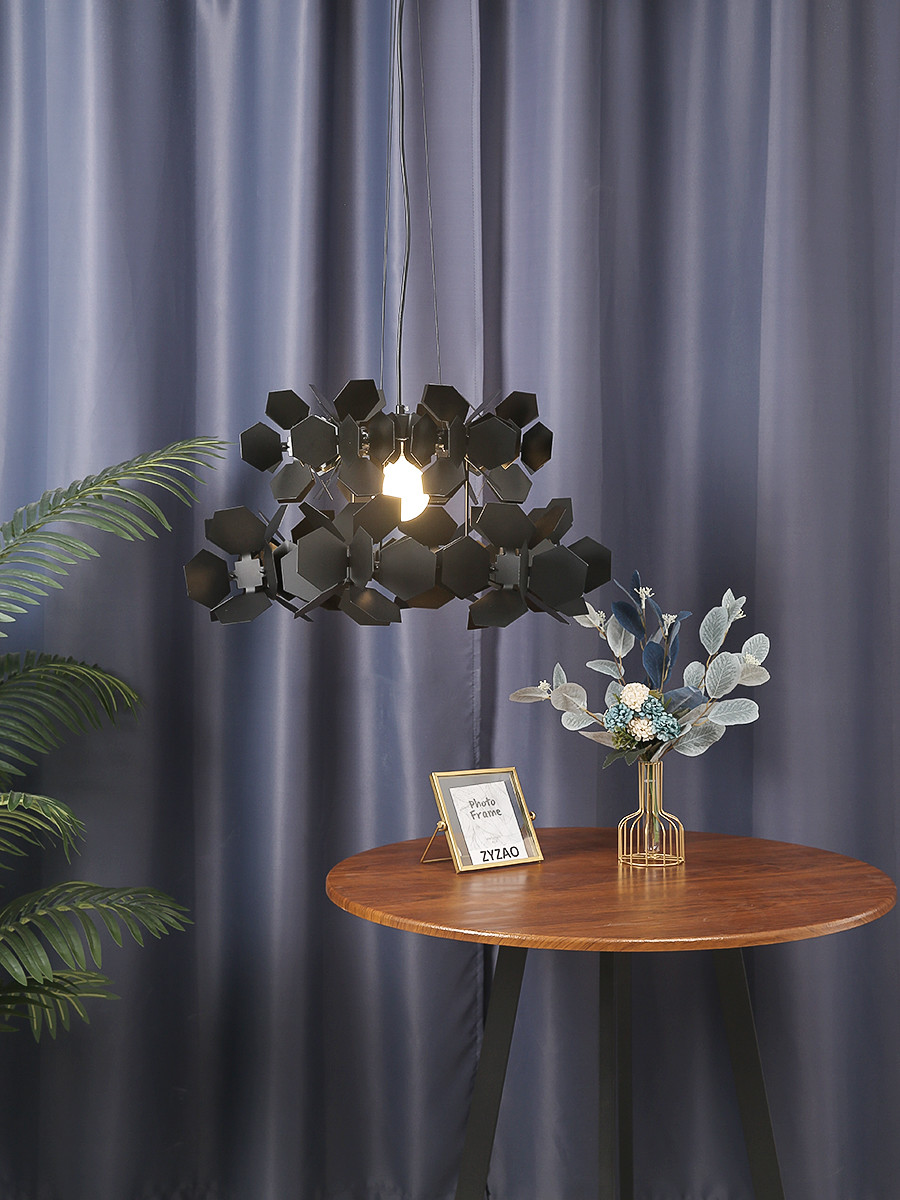 Modern White Black Simple Chandeliers Dining Room Living Room Geometric Cumulus Chandelier(WH-MI-346)