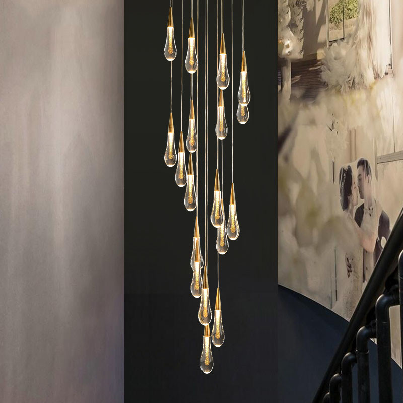 Modern led chandelier living room dining room staircase interior lighting(WH-NC-115)