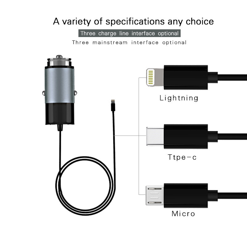 Hot Selling New Aluminium Alloy Dual USB Car Charger for iPhone iPad iPod Camera Car Charger