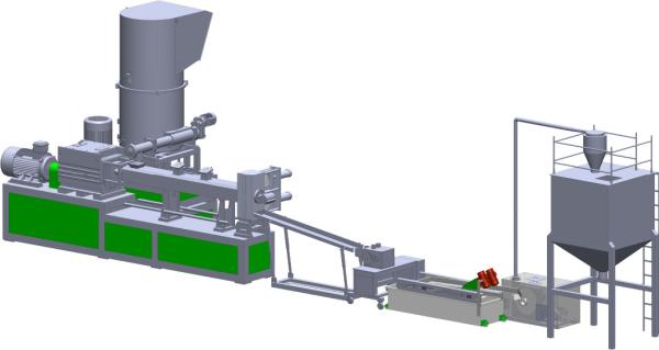 Electrcial Heating Polyester Recycling Machine Customerized Pet Recycling Plant