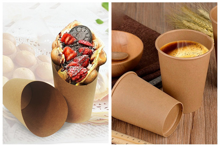 Food Packaging One Side Coated PE Brown Kraft Paper in Roll FSC FDA Certified
