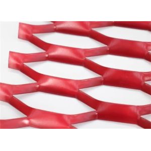 4m Red Color Expanded Metal Wire Mesh Width 1m Strand Width 4mm