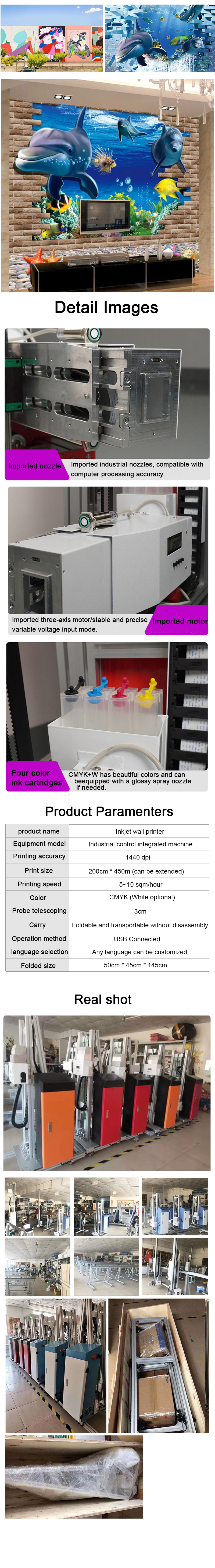 120 Dimensions Indoor Outdoor UV Printing Mural Wall Drawing Vertical Printer Instead of Painting Machine for 3D 4D 5D