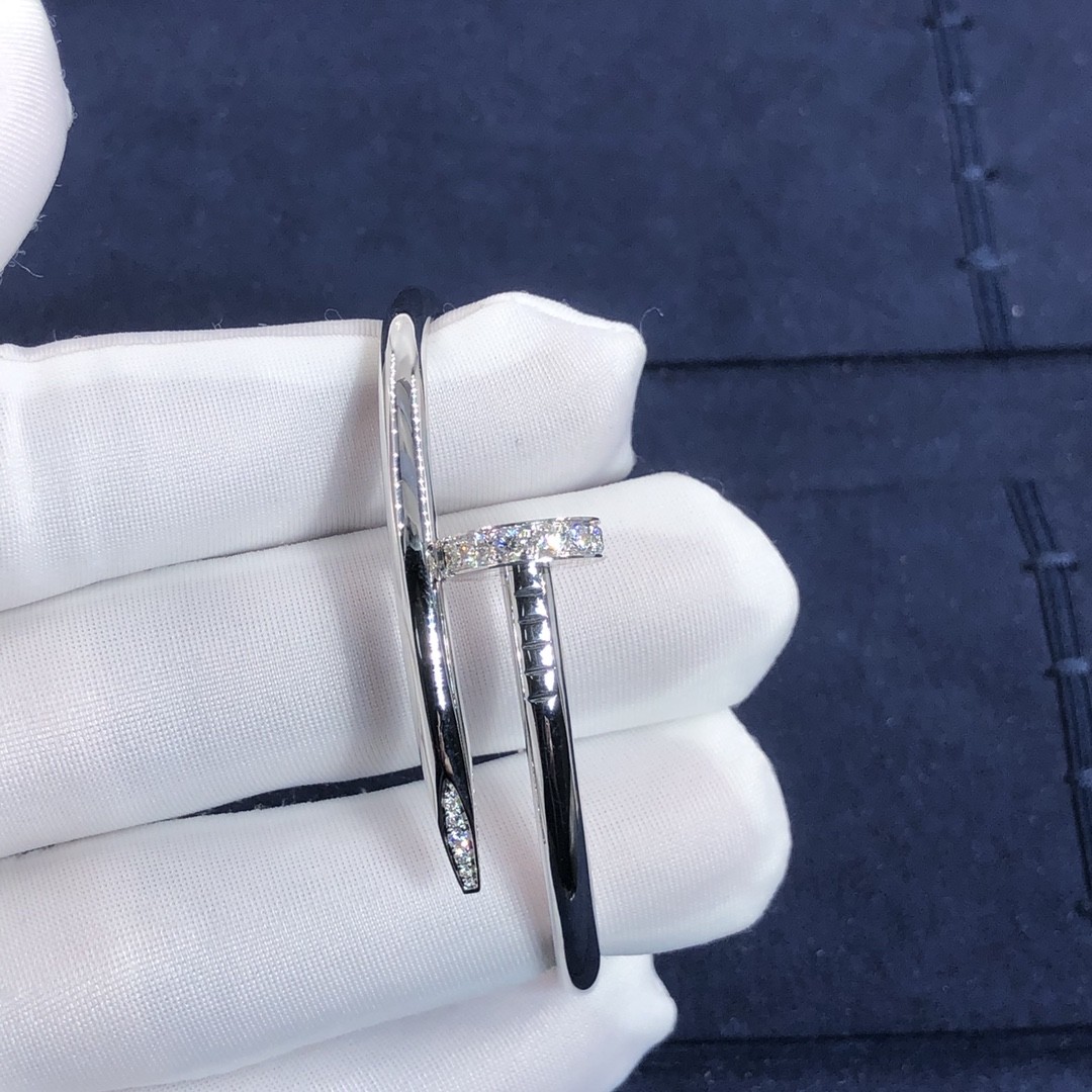 Hot Selling High Quality Fashion Men Women Gift 18k White Gold Car Tier Juste Un Clou Bracelet