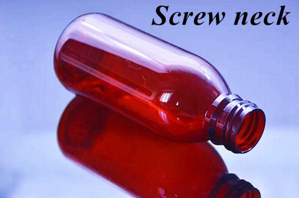 3oz 4oz 5oz Pet pharmaceutical Pet Amber Plastic container Cough Syrup Bottle