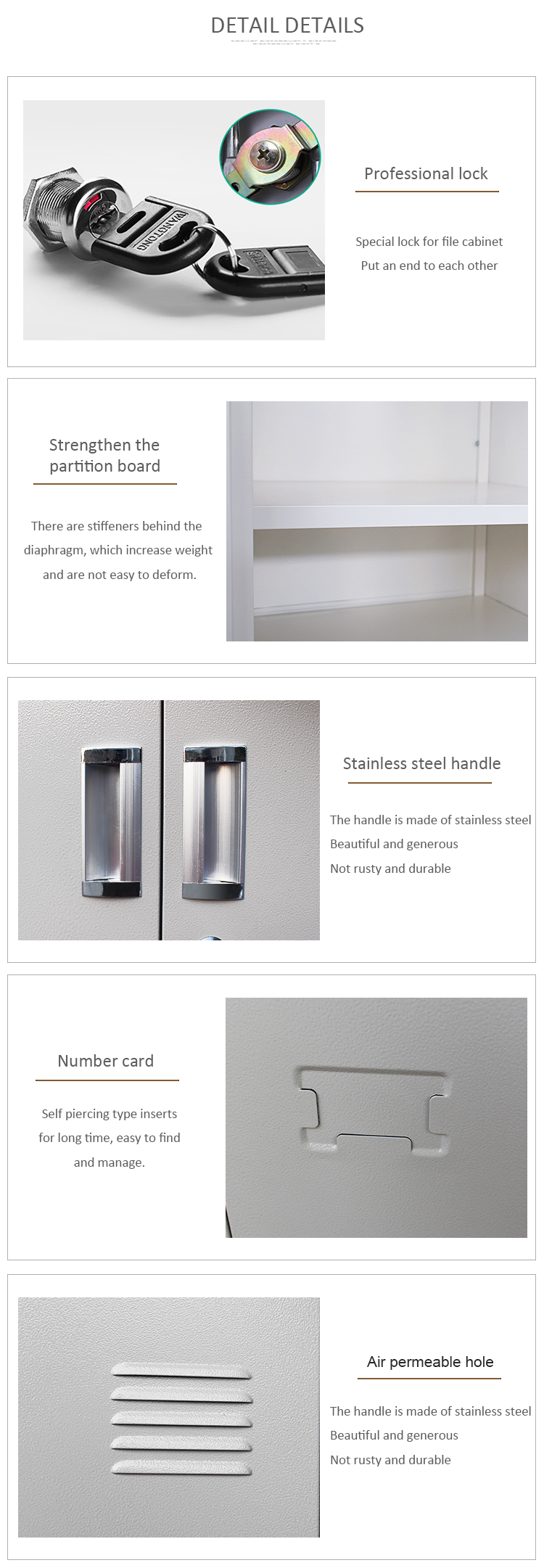 Vertical Waterproof Eight Doors Metal Storage Locker